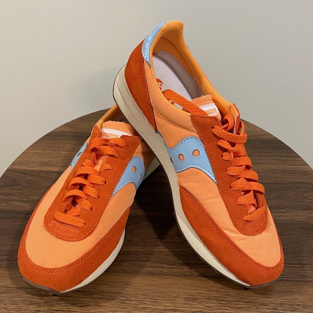 Saucony Trainer 80 Orange/Sky Blue, Women's Size 8